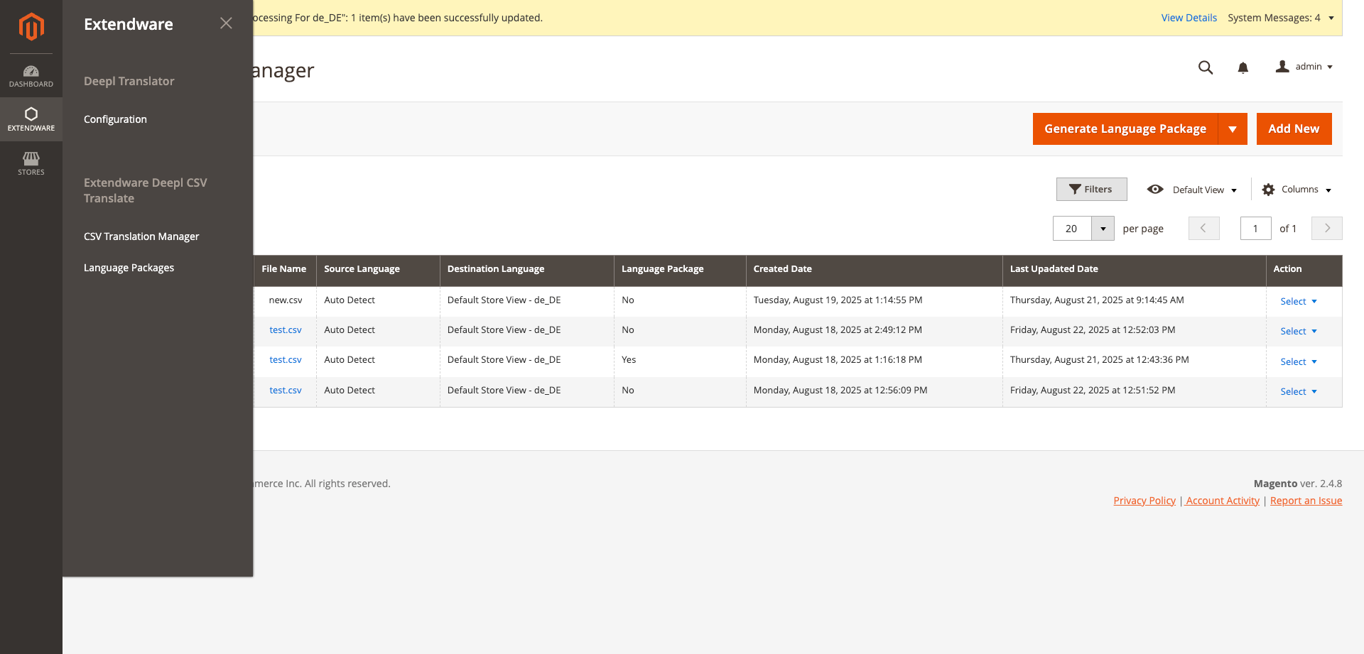 DeepL CSV Translation Manager for Magento 2