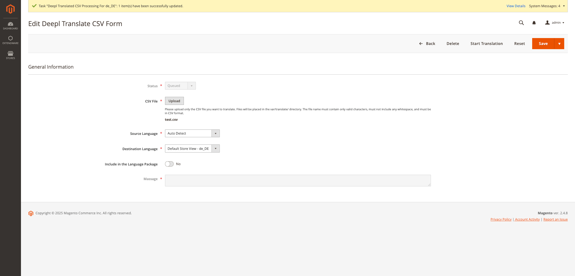 DeepL CSV Translation Manager for Magento 2