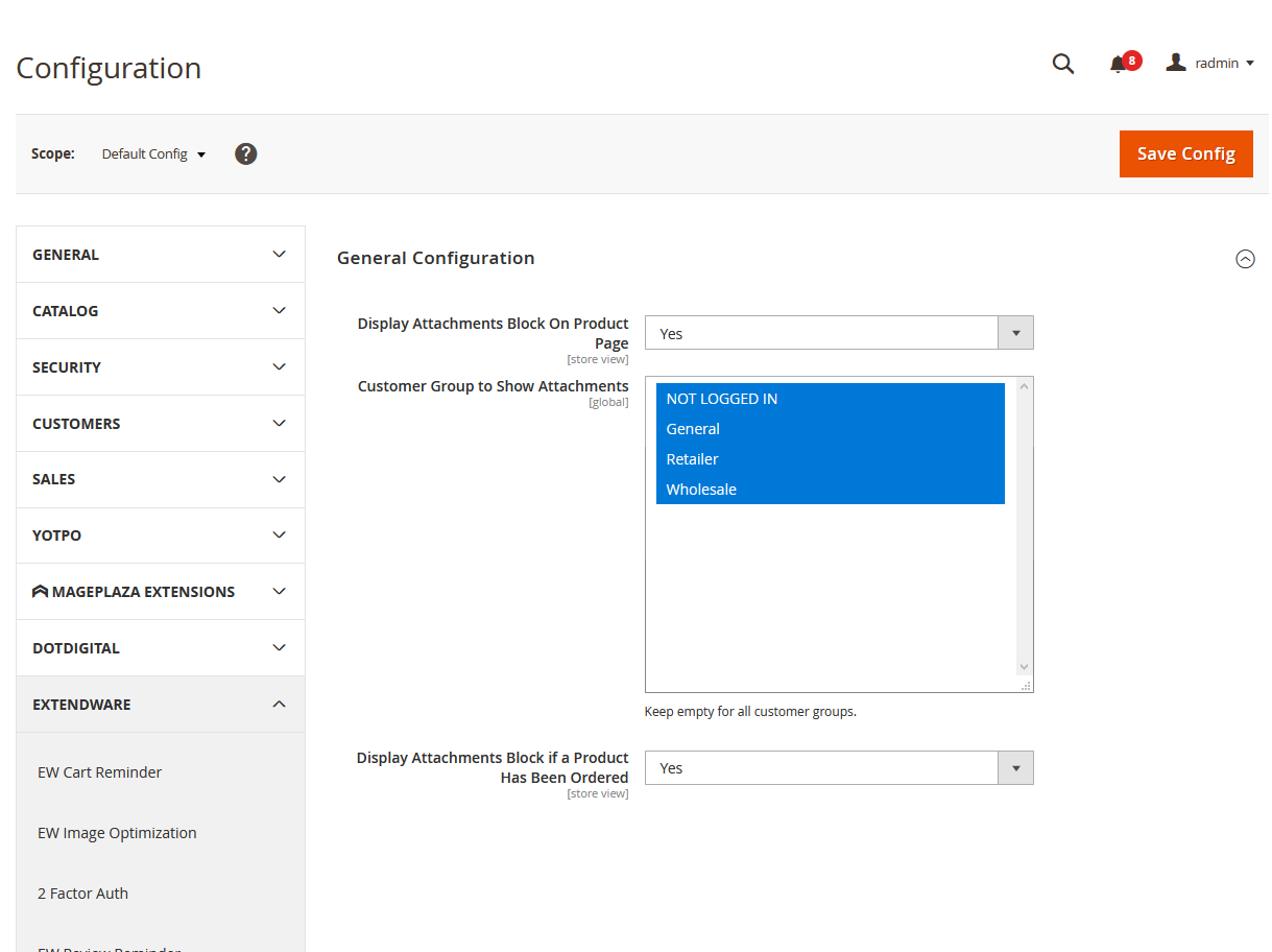 Product Attachments for Magento 2