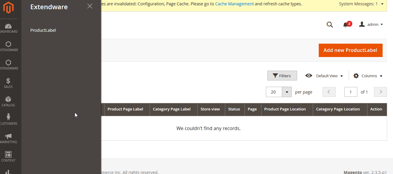 Product labels for Magento 2