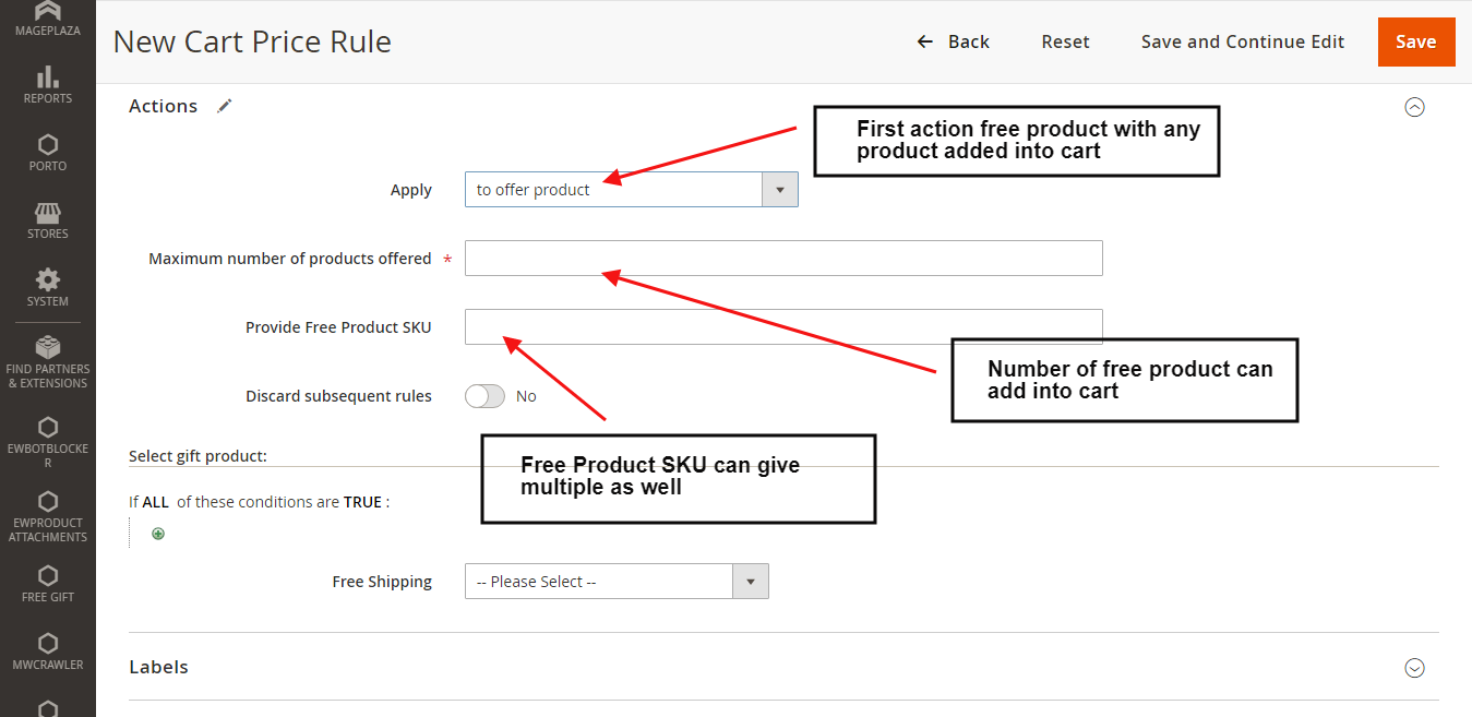 Free Gift products for Magento 2