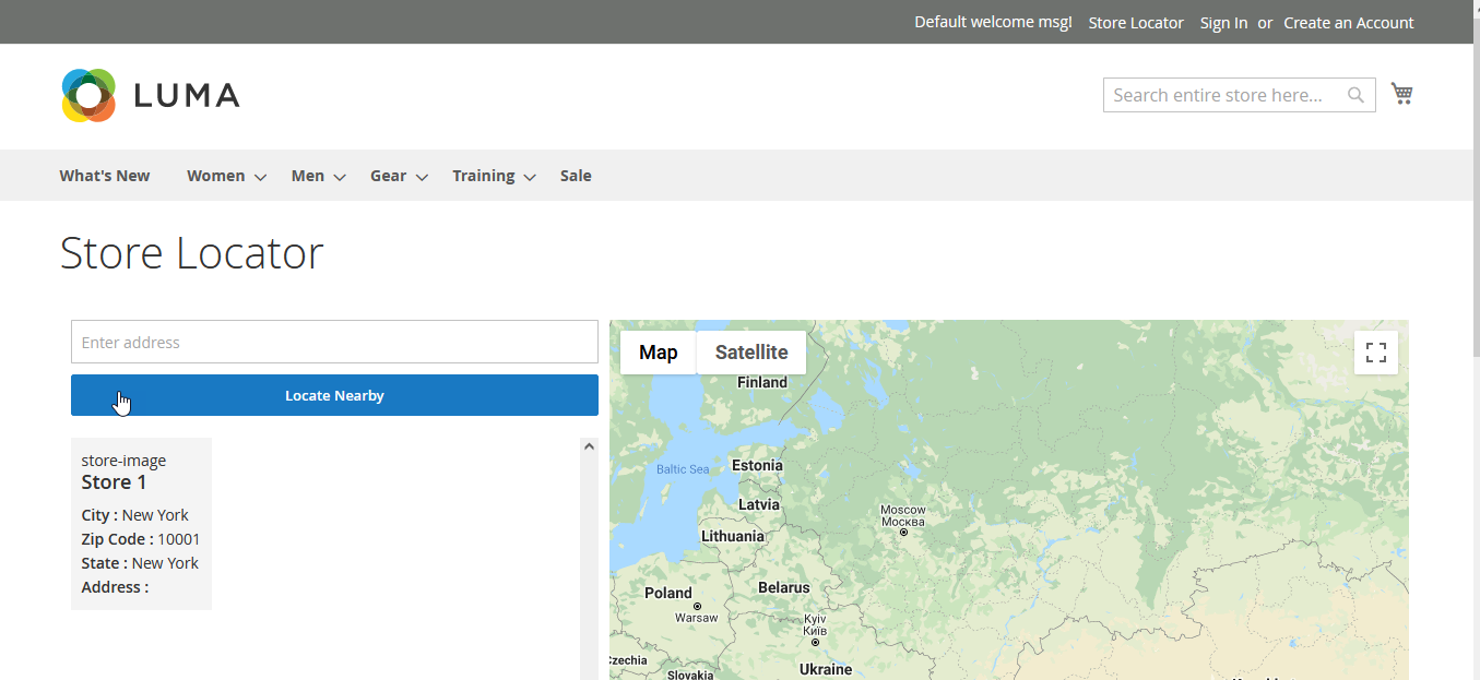 Store Locator Page