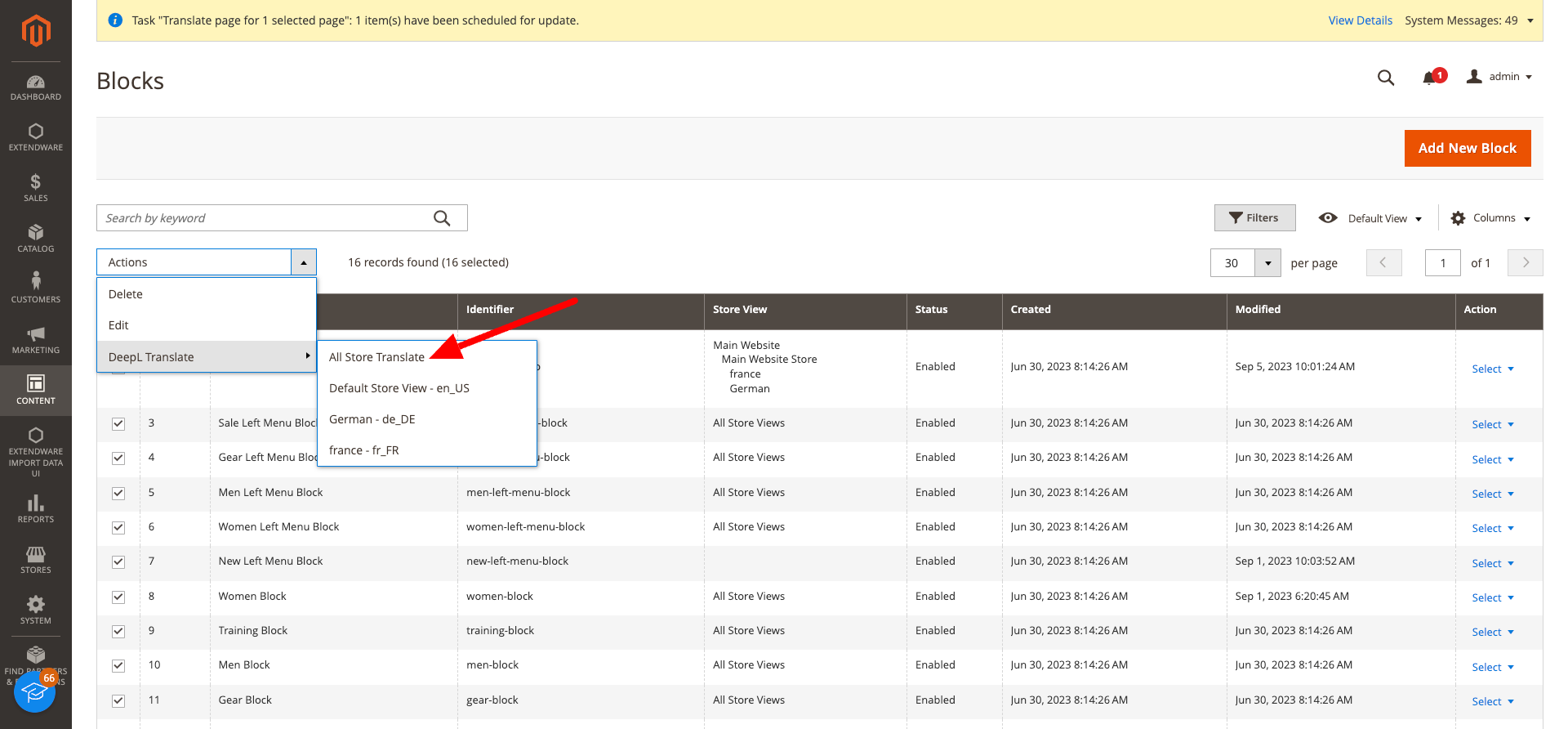DeepL Translator Auto Sync for Magento 2: Static Block Mass Action Translation DeepL Translator Auto Sync for Magento 2: Static Block Mass Action Translation