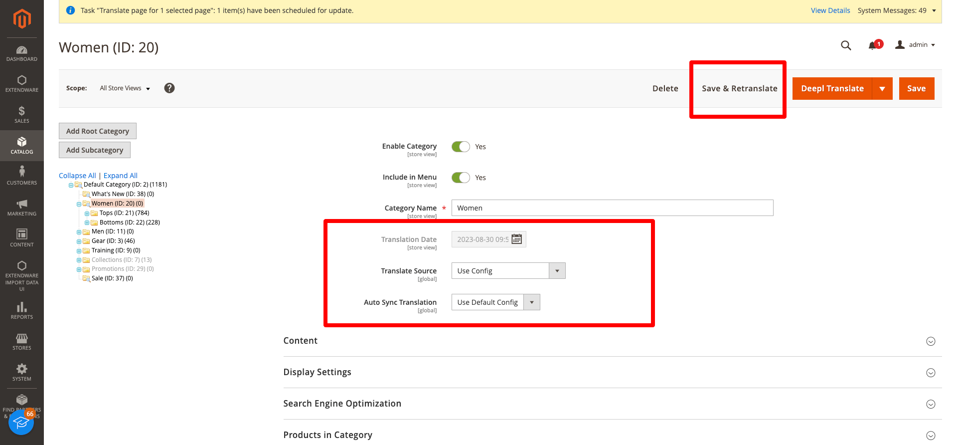 DeepL Translator Auto Sync for Magento 2: Category Translation DeepL Translator Auto Sync for Magento 2: Category Translation