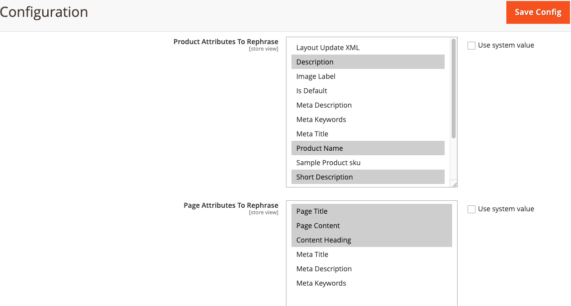 Glossary Configuration Glossary Configuration