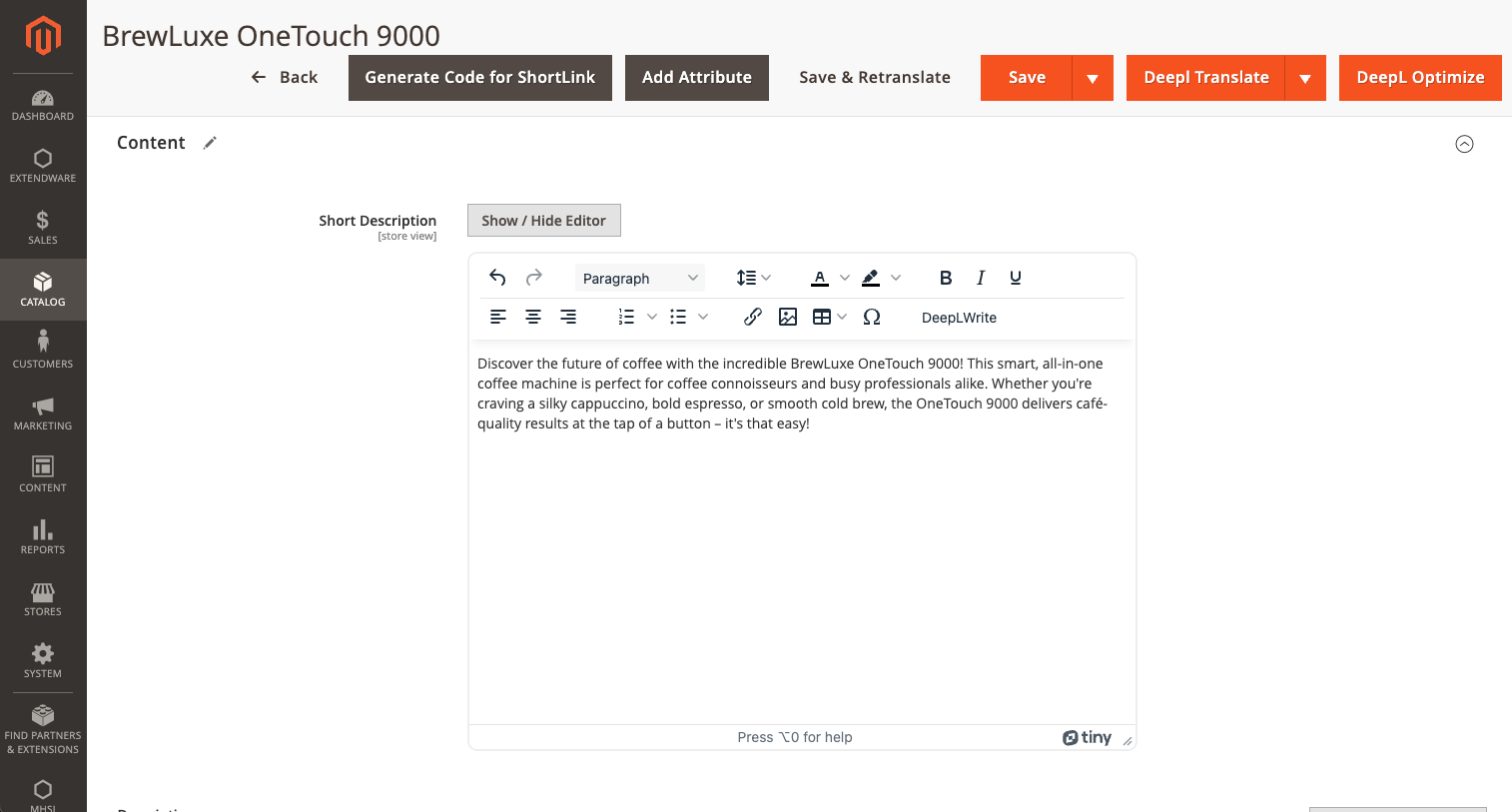 DeepL Translator Glossary for Magento: Translate CMS Pages with DeepL Glossary Integration DeepL Translator Glossary for Magento: Translate CMS Pages with DeepL Glossary Integration